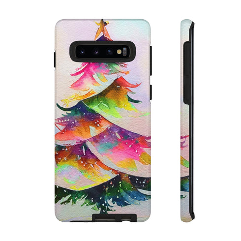Swooshy Christmas Tree - Impact Resistant Phone Case Samsung Galaxy S10 Glossy